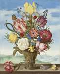 Ambrosius Bosschaert - Bouquet of Flowers on a Ledge